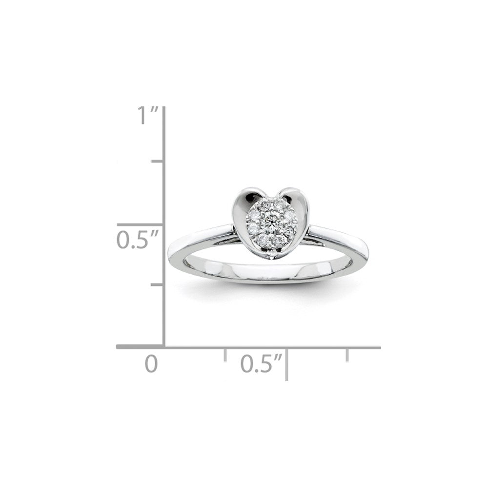 Sterling Silvadium Belle Amore Diamond Engagement Ring