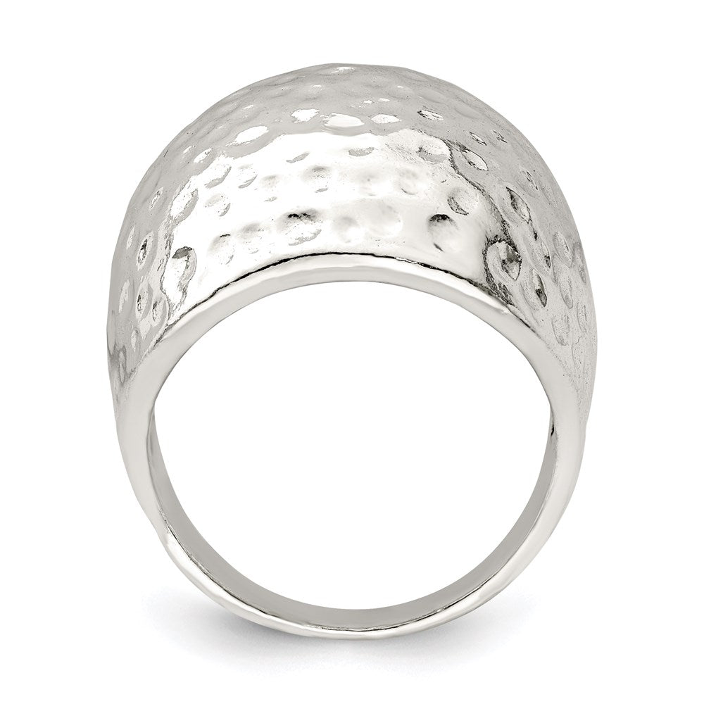 Sterling Silver Textured Dome Ring