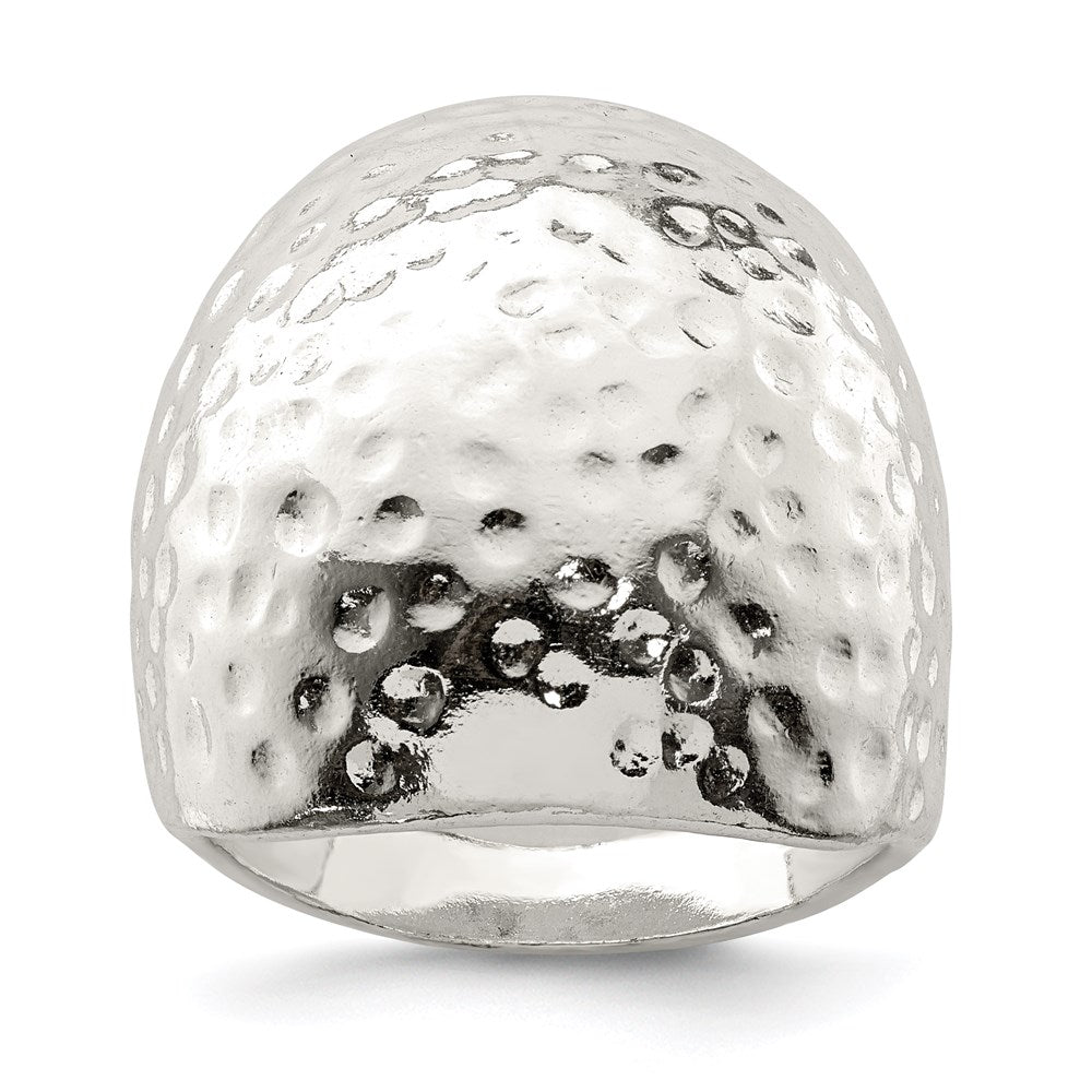 Sterling Silver Textured Dome Ring