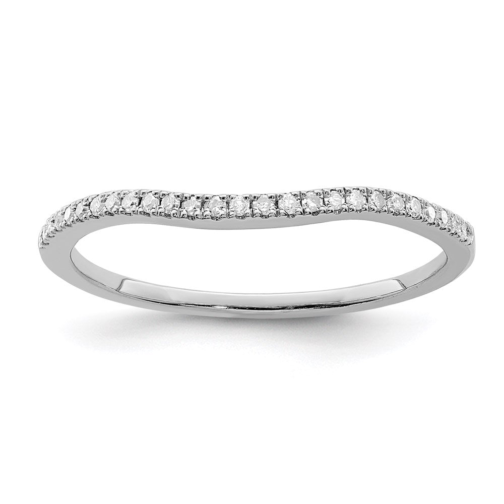 Sterling Silver Rhodium Plated Diamond Wrap Ring