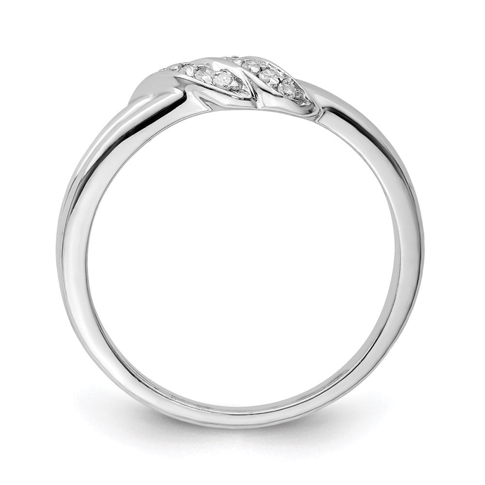 Sterling Silver Rhodium Plated Diamond Ring