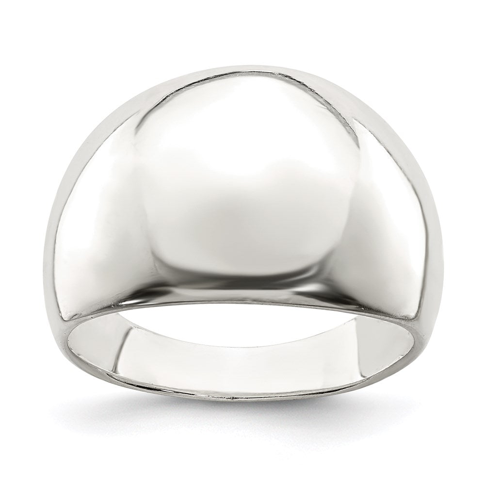 Sterling Silver Polished Cigar-band Ring