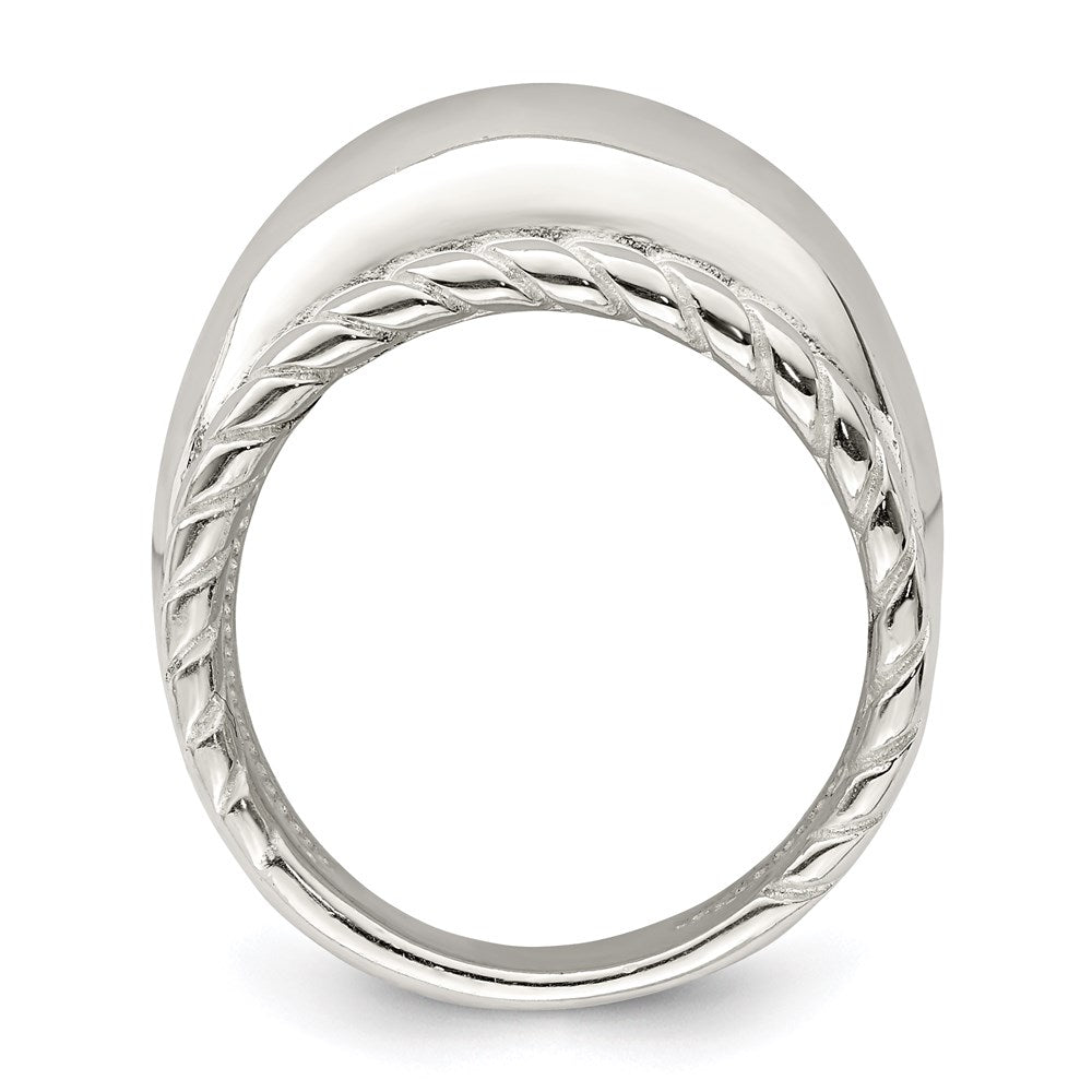 Sterling Silver Twisted Dome Stacked Ring