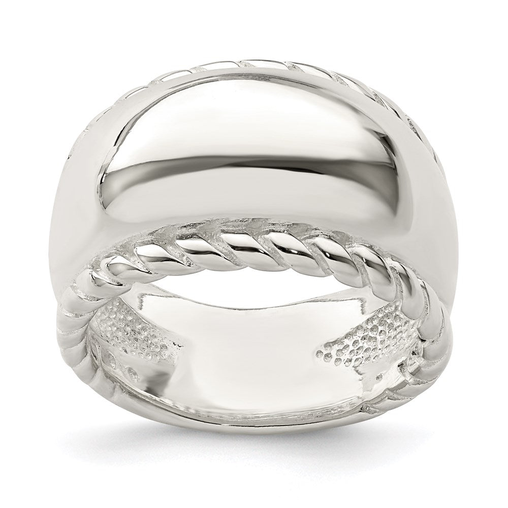 Sterling Silver Twisted Dome Stacked Ring