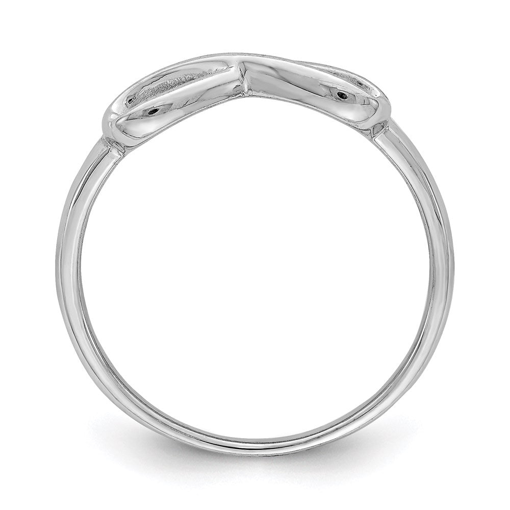 Sterling Silver Rhodium-plated Infinity Heart Ring