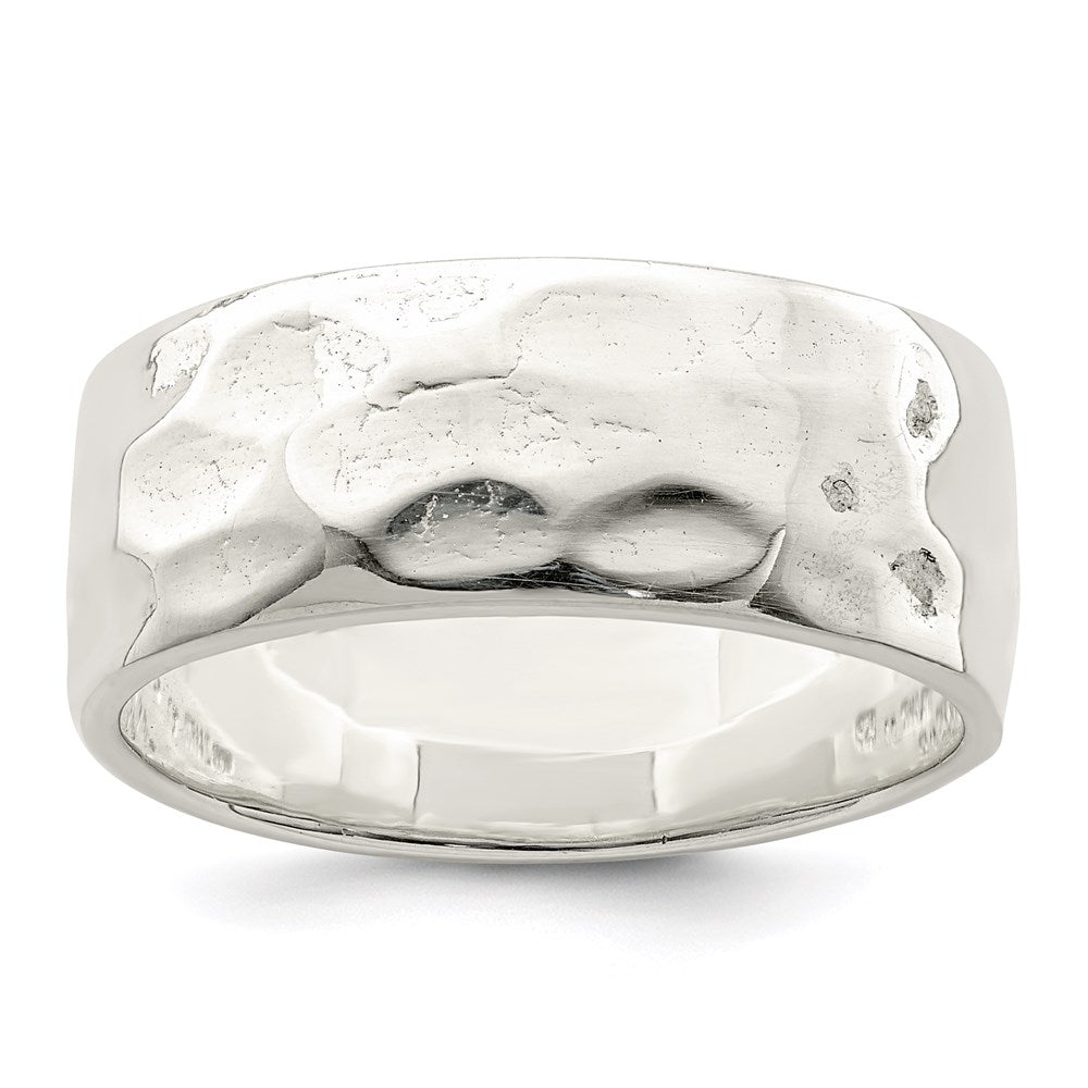 Sterling Silver Hammered Polished Ring