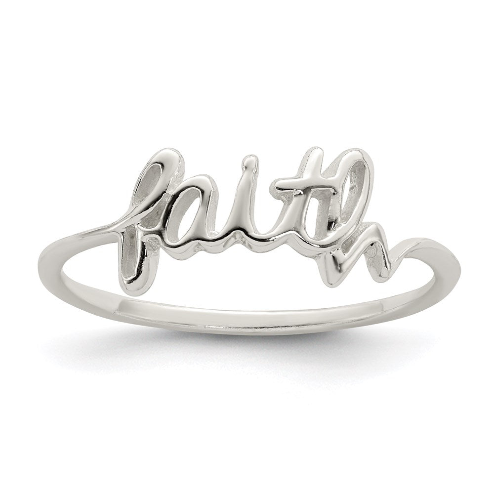 Sterling Silver Faith Ring