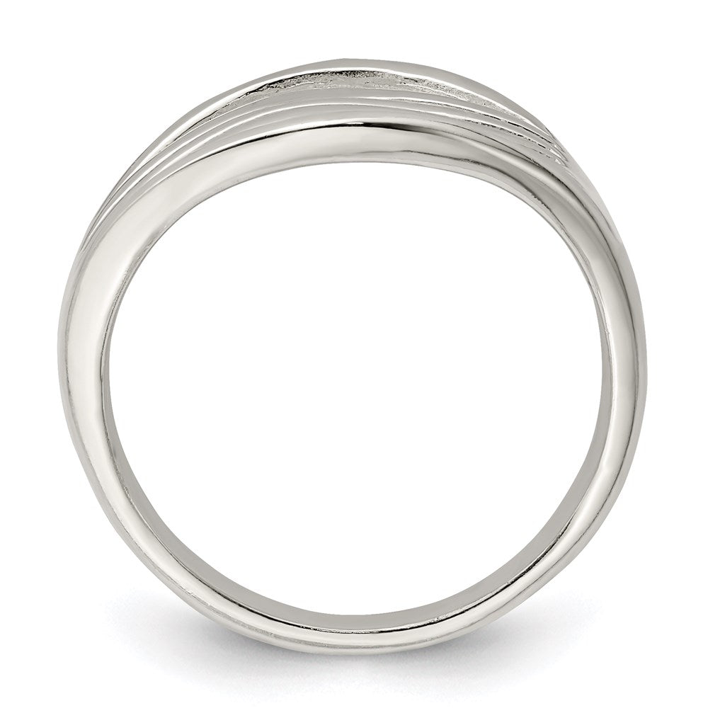 Sterling Silver Polished Wave Ring