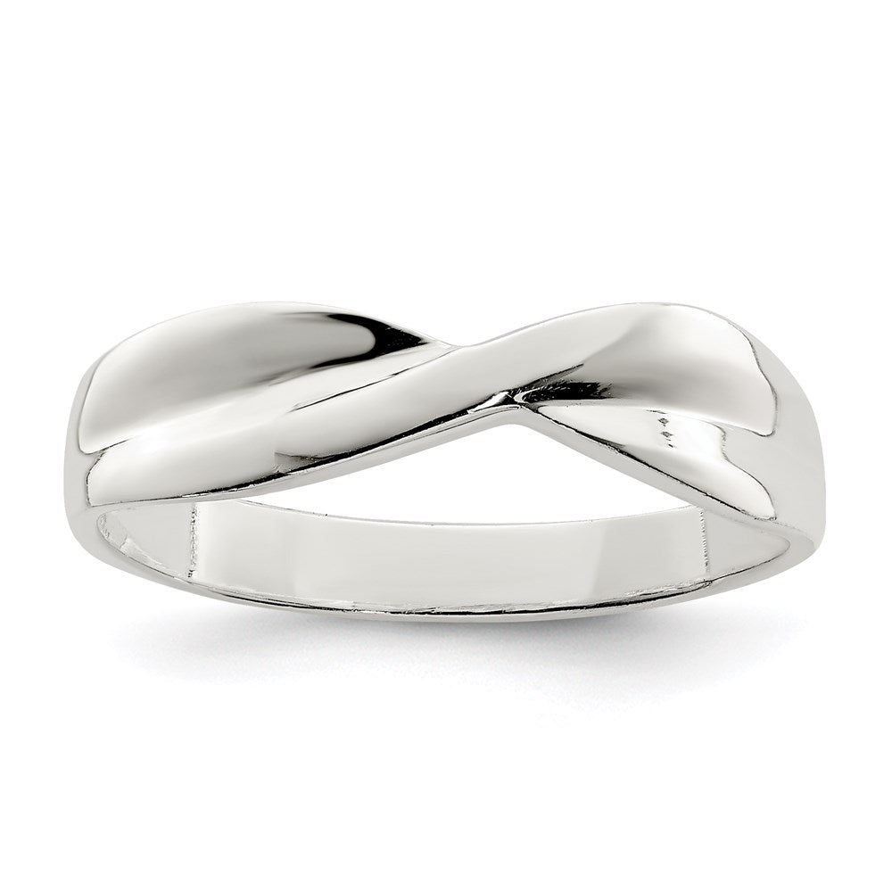 Sterling Silver Polished Twist Ring