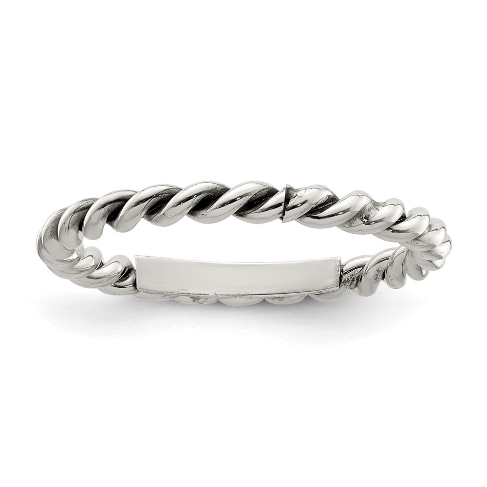 Sterling Silver Antiqued Twisted Women's Ring