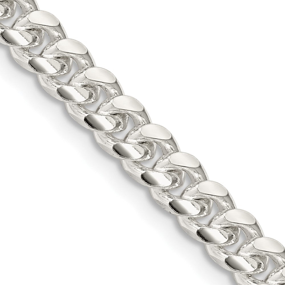 Sterling Silver Domed w/ Side D/C Curb Chain