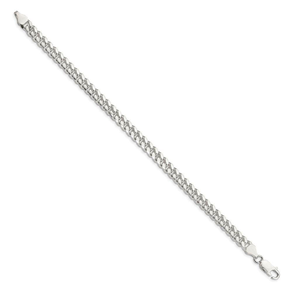 Sterling Silver Domed w/ Side D/C Curb Chain