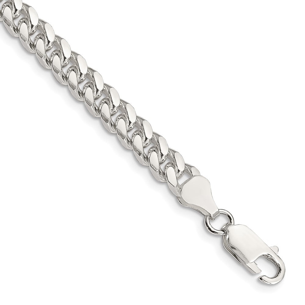 Sterling Silver Domed w/ Side D/C Curb Chain