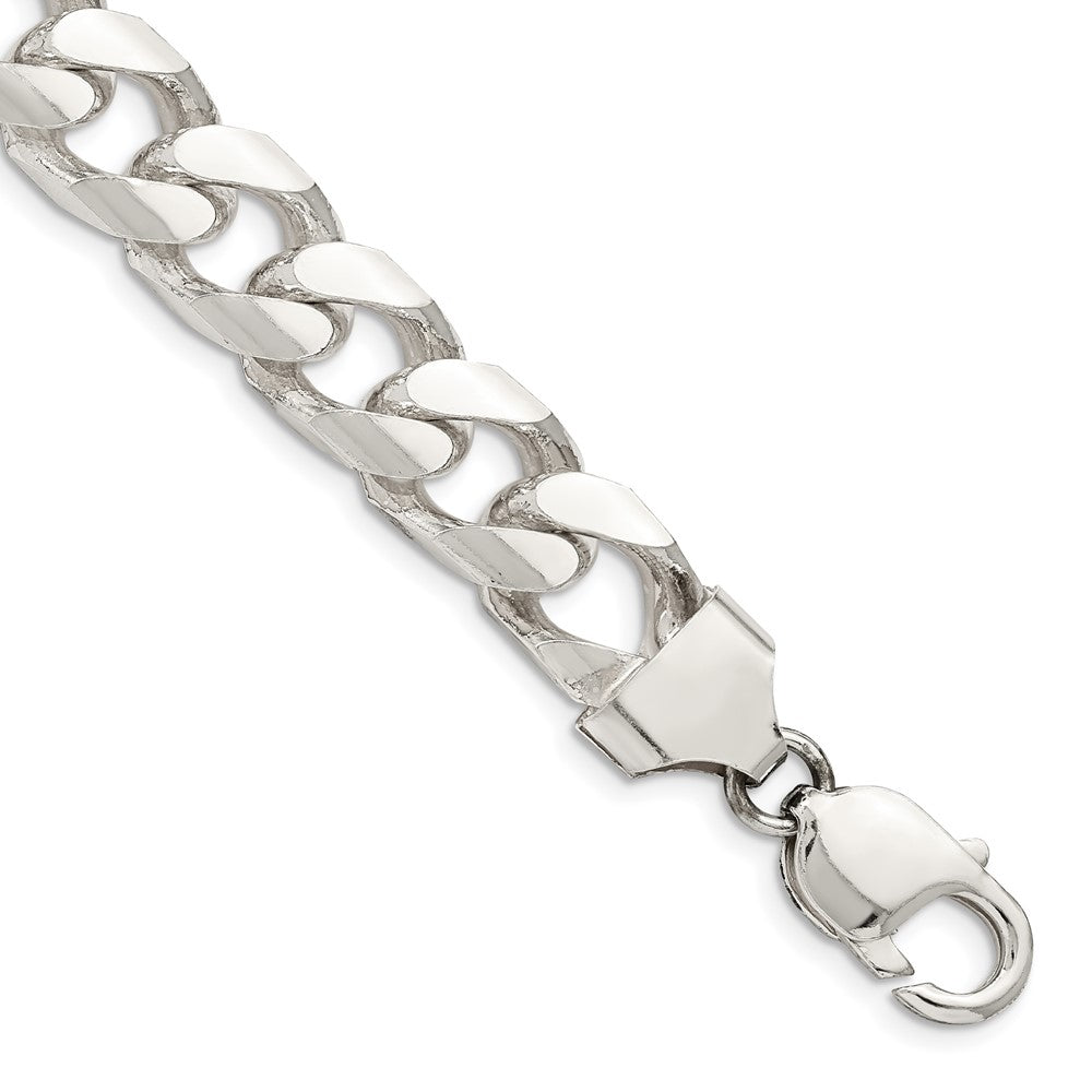 Sterling Silver Domed w/ Side D/C Curb Chain