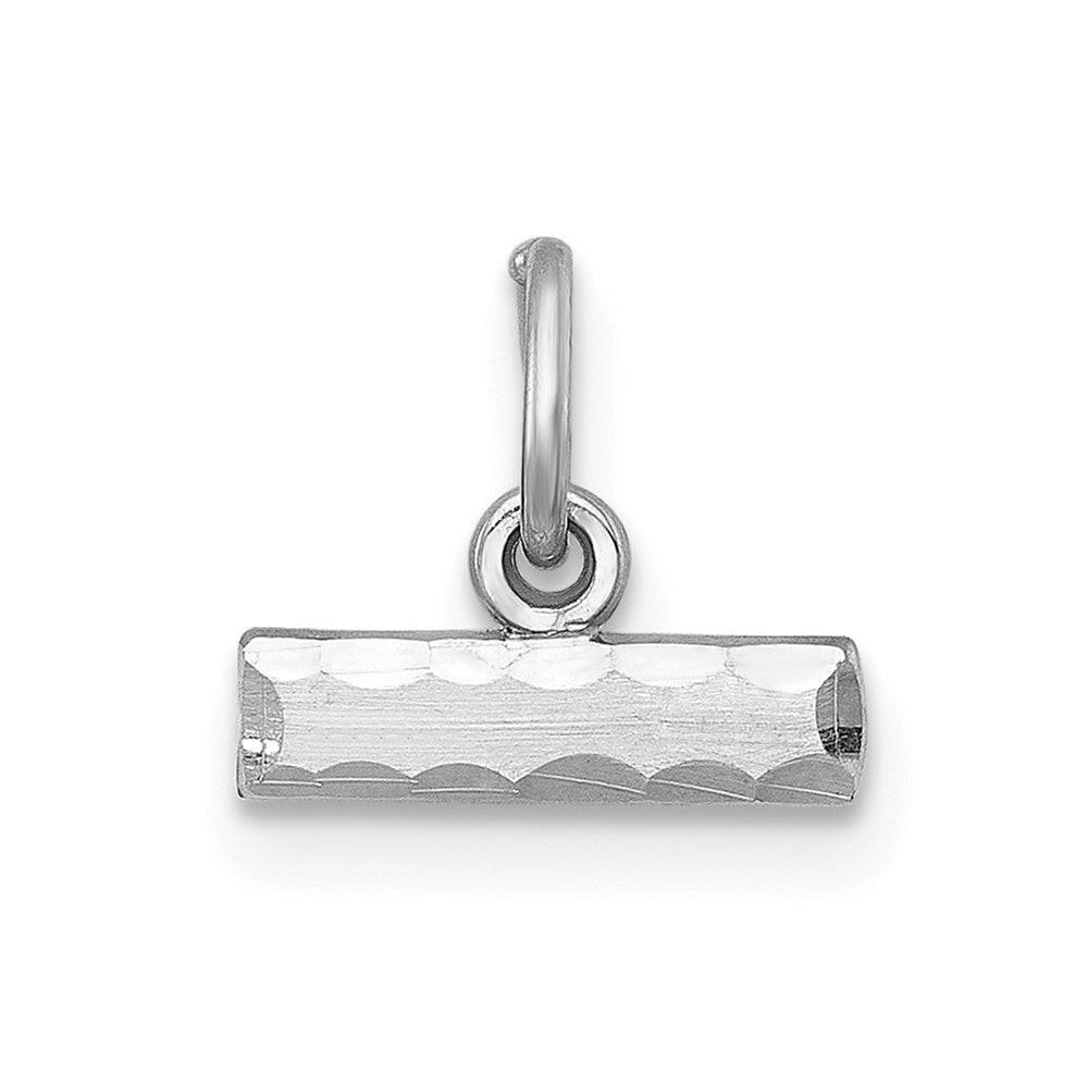 Sterling Silver Rhodium-plated Diamond-cut #Top Charm