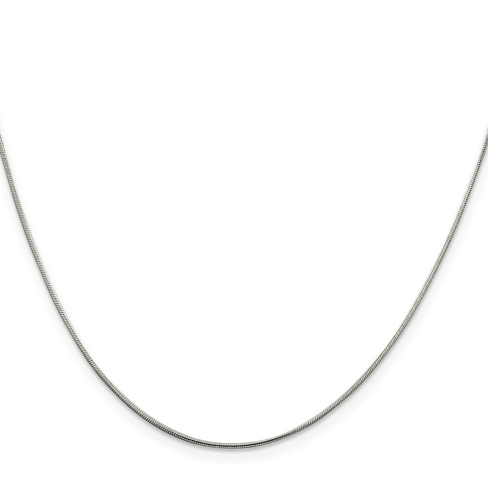 Sterling Silver Rhodium-plated Round Snake Chain