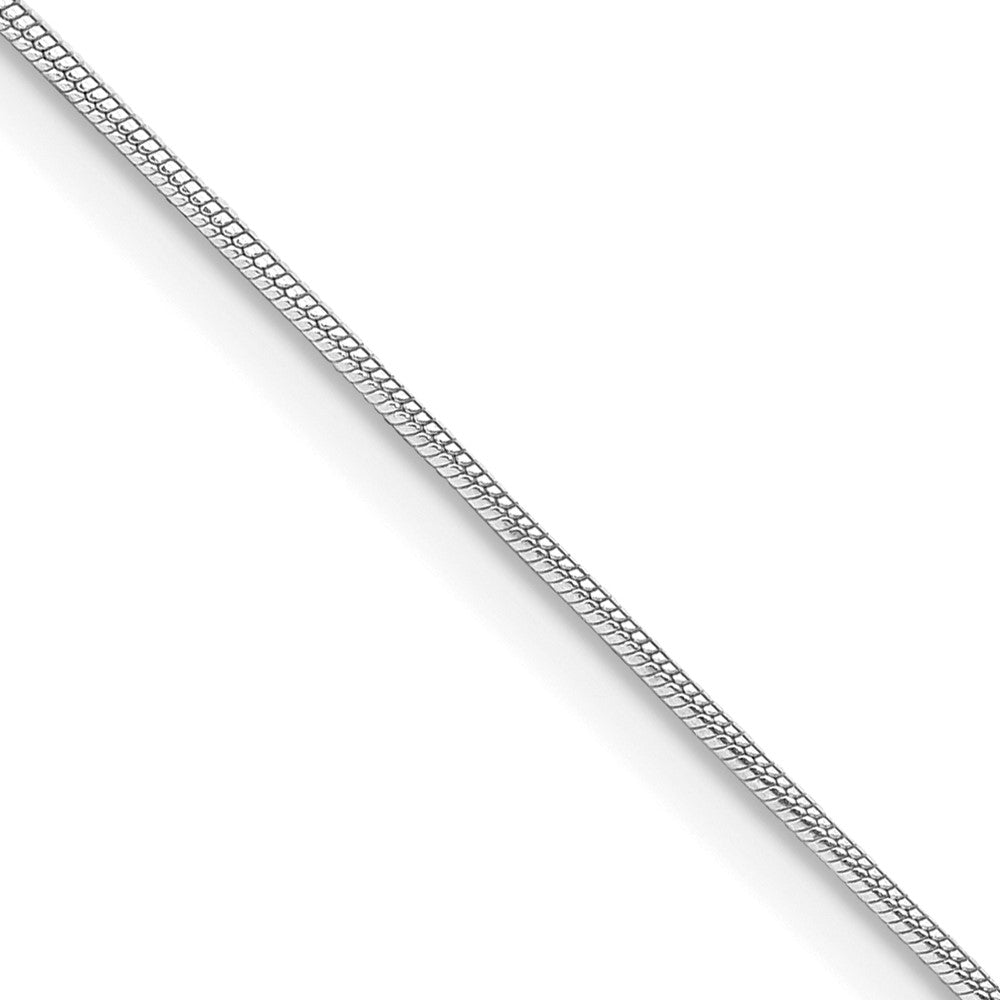 Sterling Silver Rhodium-plated Round Snake Chain w/ ext.