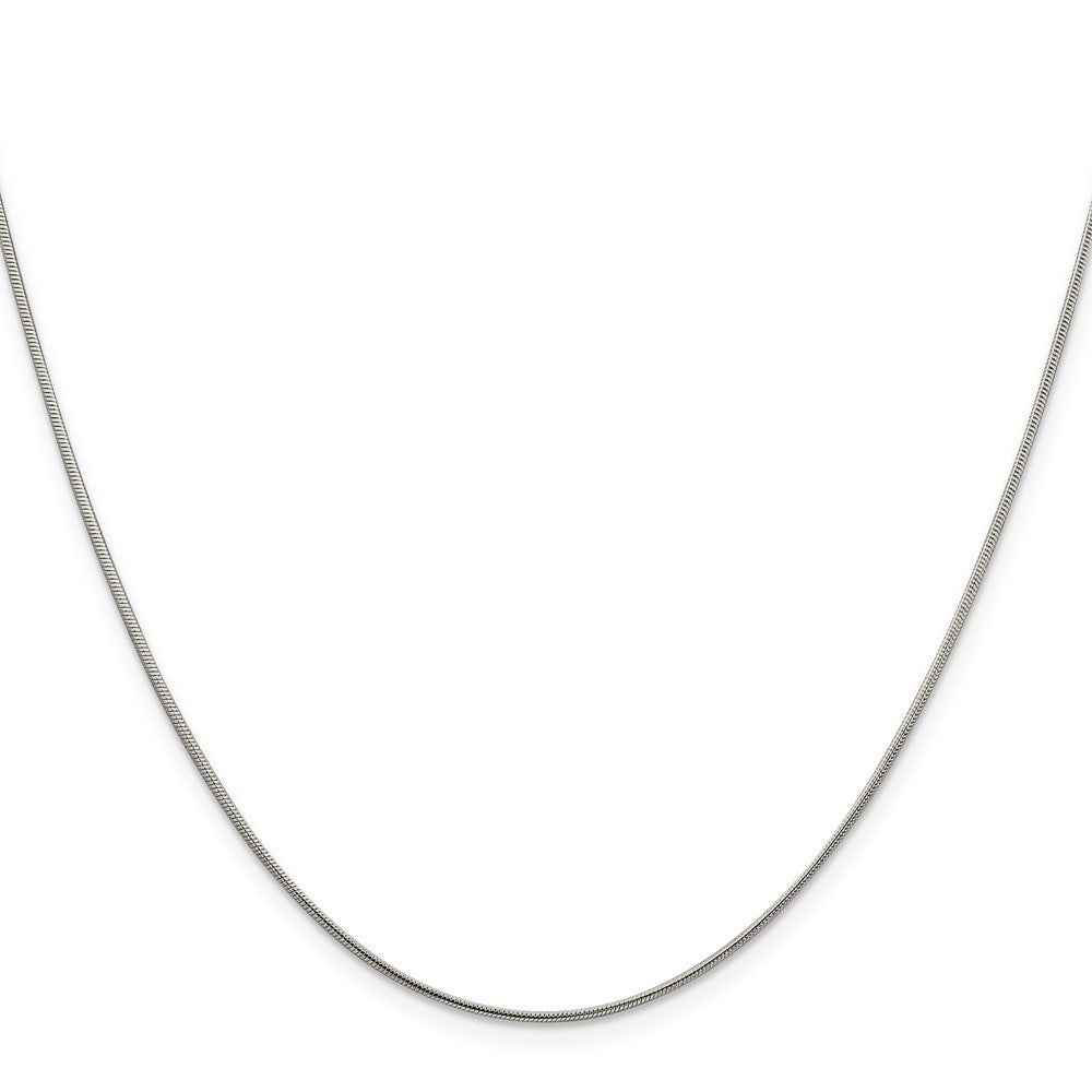 Sterling Silver Rhodium-plated Round Snake Chain