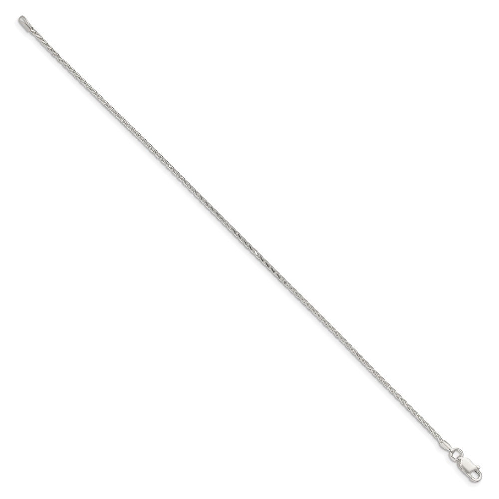 Sterling Silver Diamond-cut Round Spiga Chain