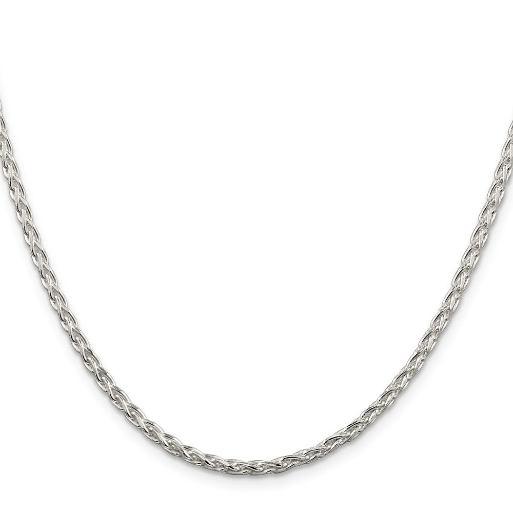 Sterling Silver Diamond-cut Round Spiga Chain