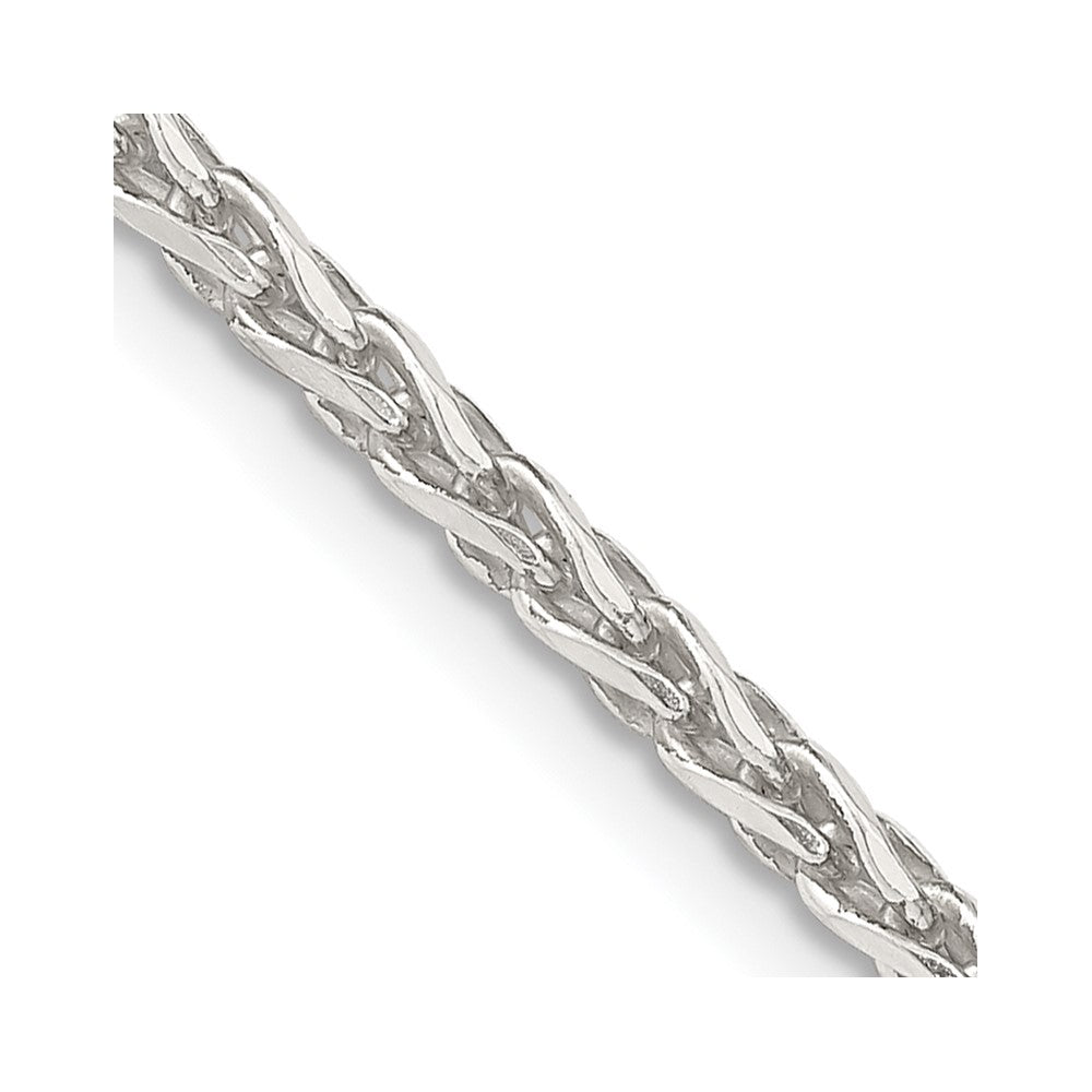 Sterling Silver Diamond-cut Round Spiga Chain