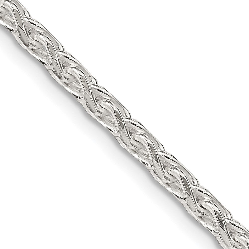 Sterling Silver Diamond-cut Round Spiga Chain