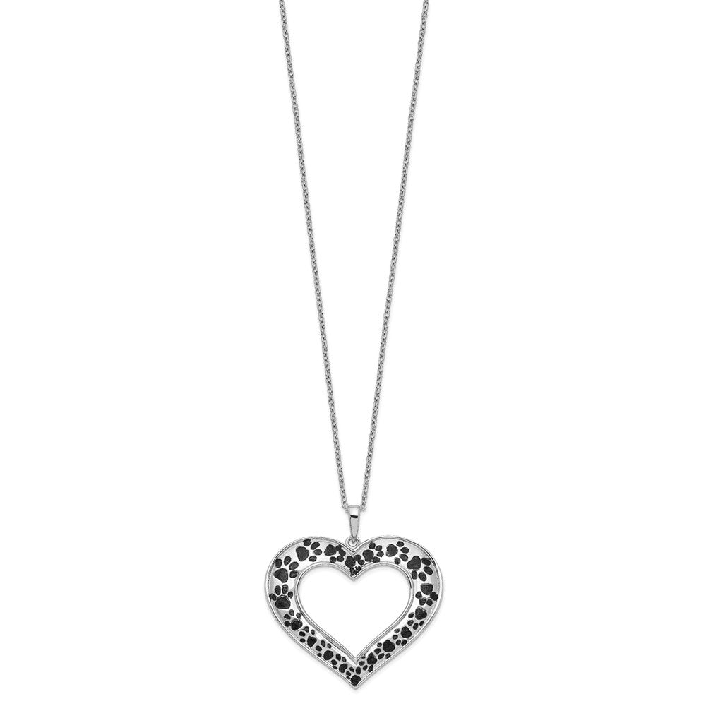 Sentimental Expressions Sterling Silver Rhodium-plated Antiqued Animal Lover . Necklace