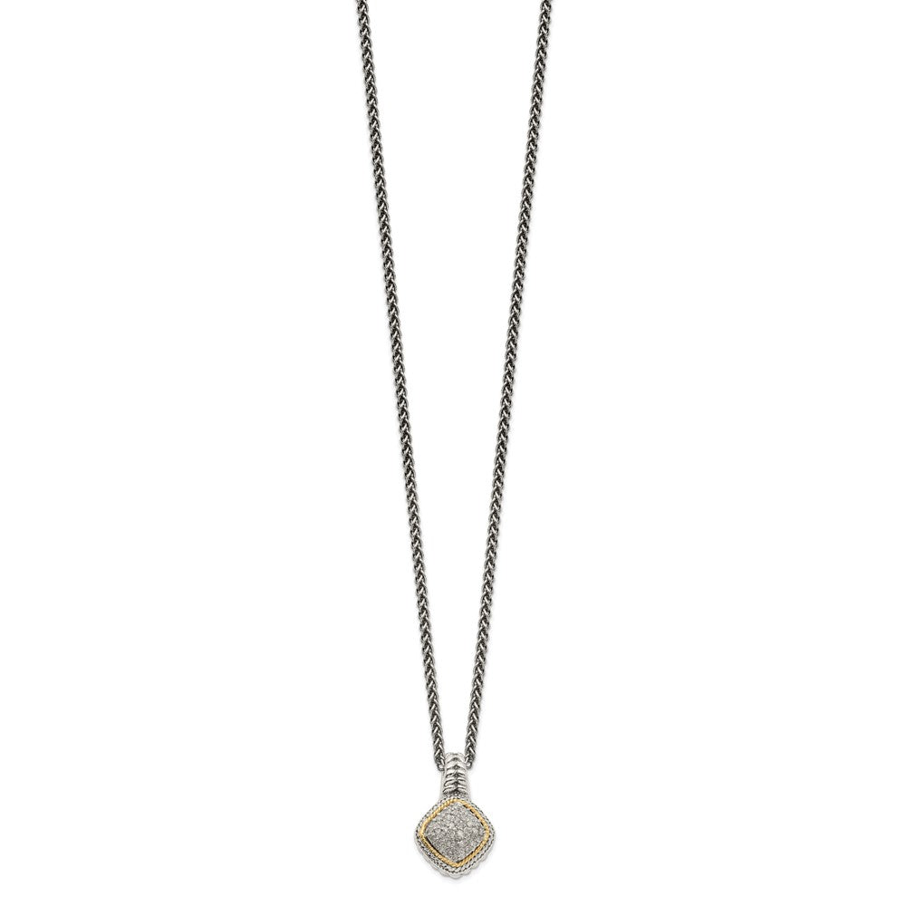 Shey Couture Sterling Silver with 14K Accent 18 Inch Diamond Necklace