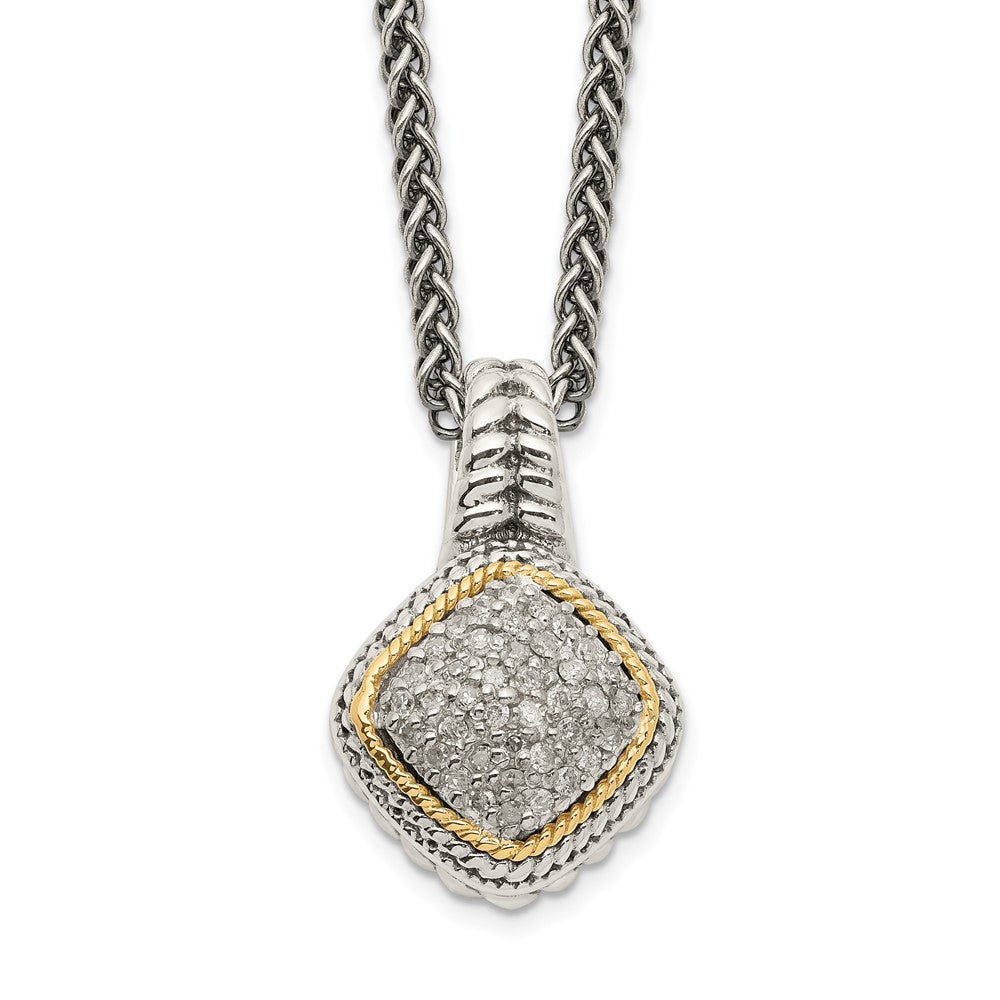 Shey Couture Sterling Silver with 14K Accent 18 Inch Diamond Necklace