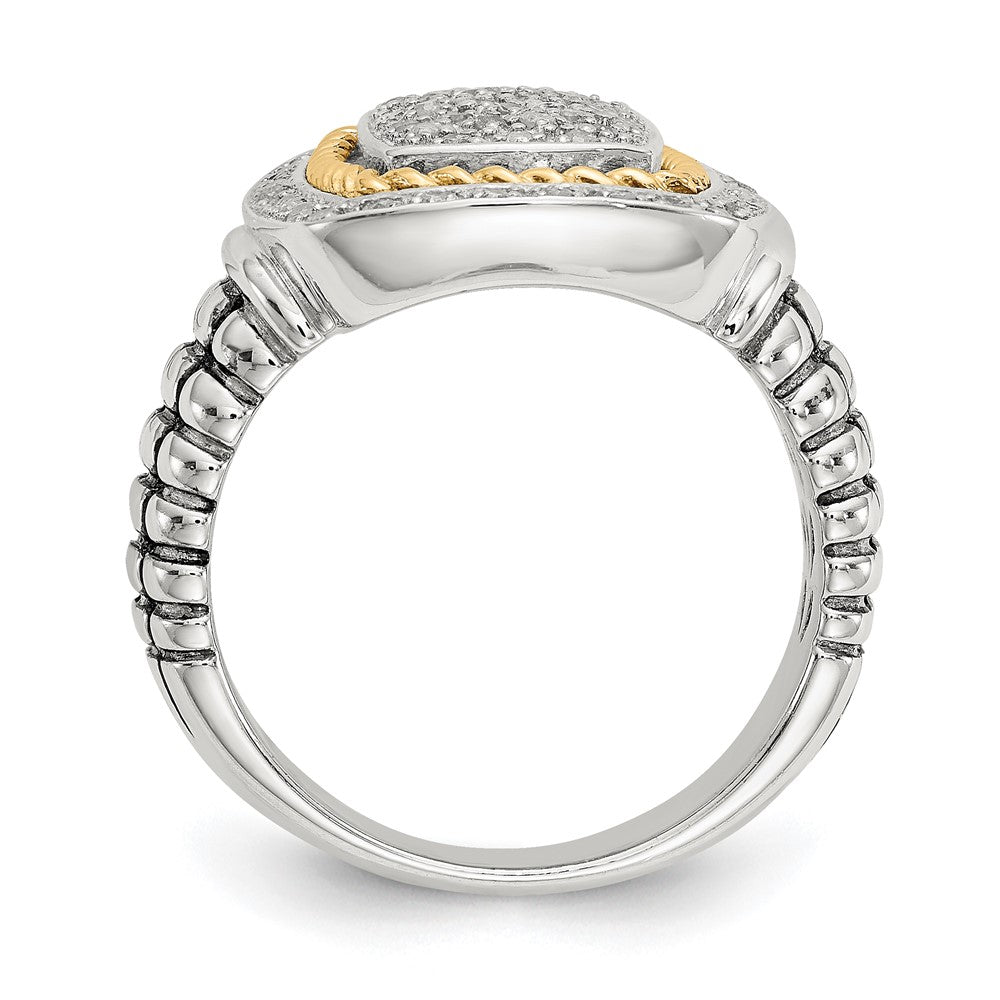 Shey Couture Sterling Silver with 14K Accent Diamond Ring