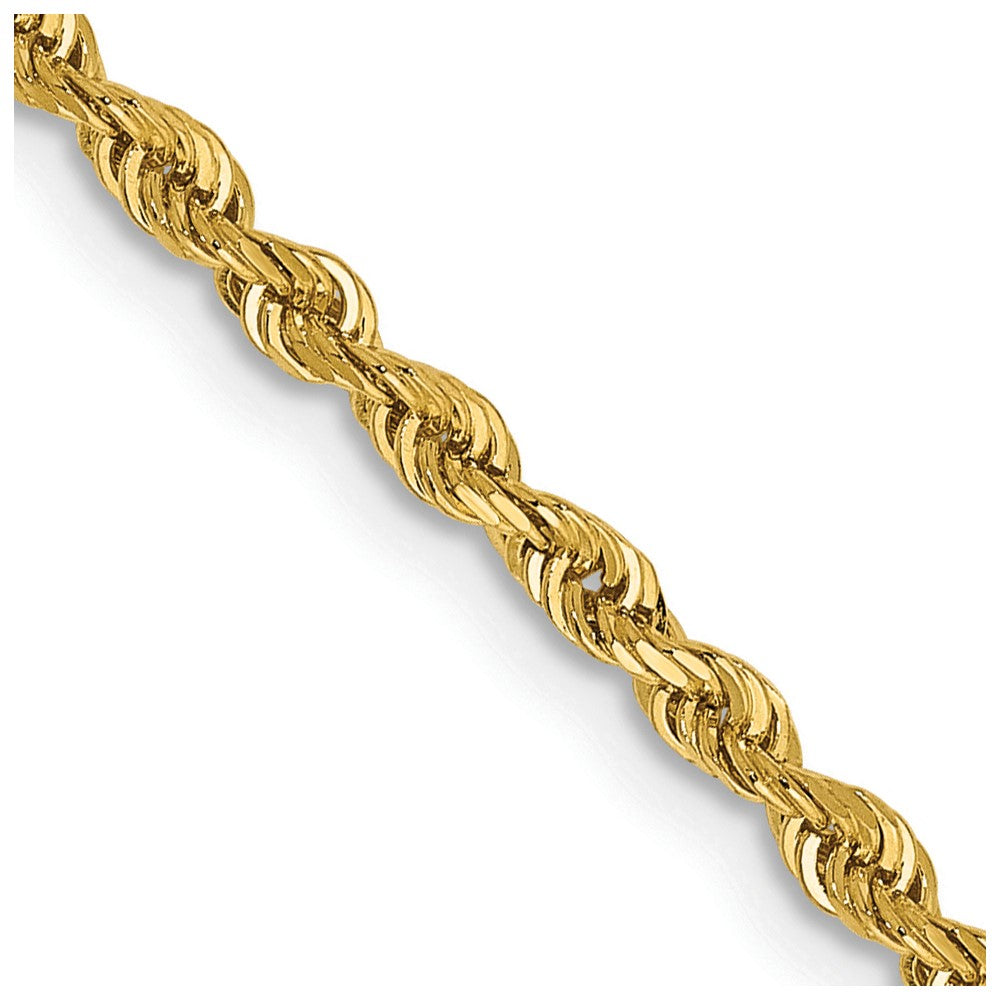 14K 20 Inch Diamond-cut Quadruple Rope Lobster Clasp Chain