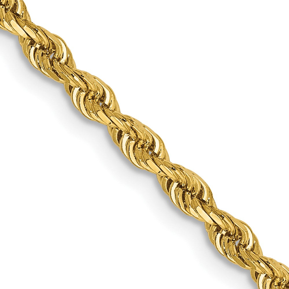 14K 20 Inch Diamond-cut Quadruple Rope Lobster Clasp Chain