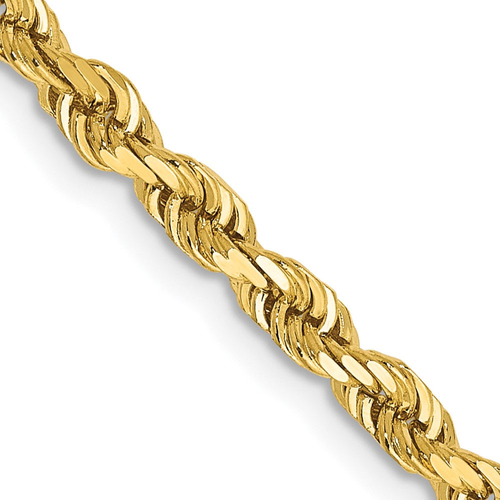 14K 18 Inch Diamond-cut Quadruple Rope Lobster Clasp Chain