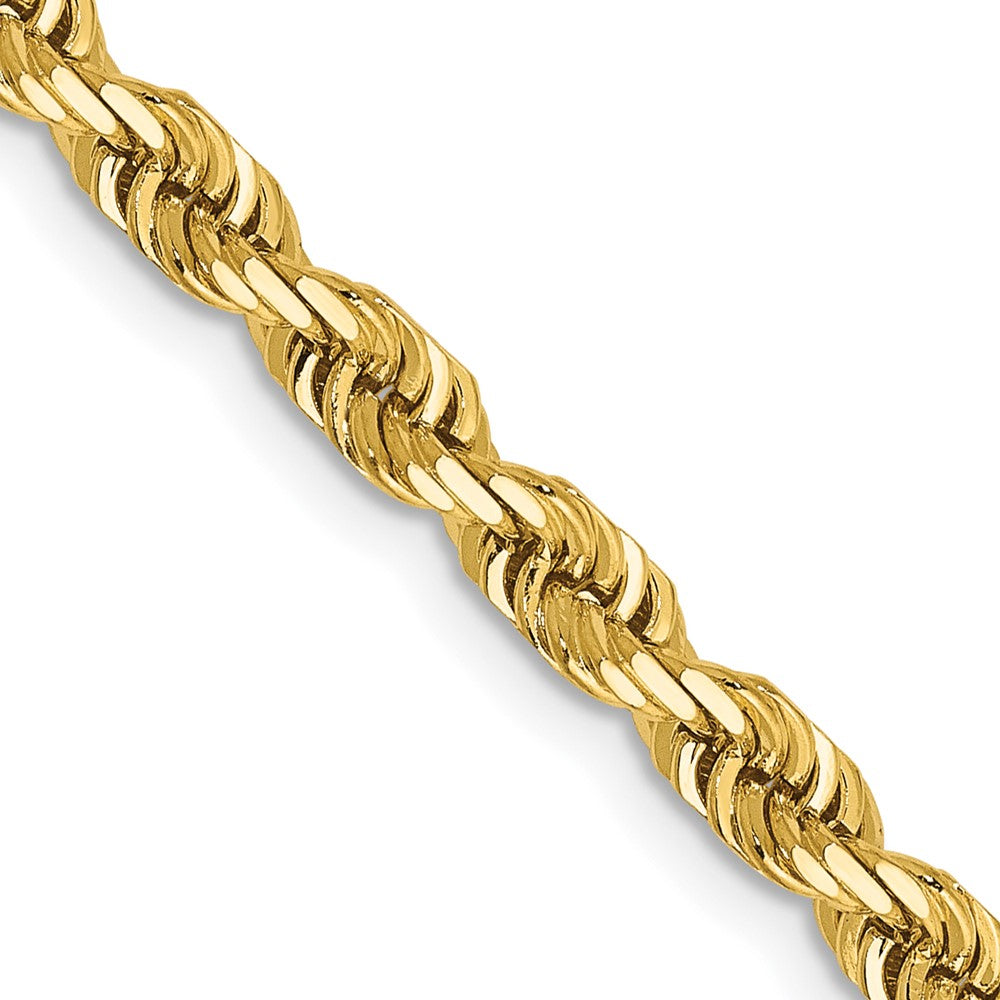 14K 24 Inch Diamond-cut Quadruple Rope Lobster Clasp Chain