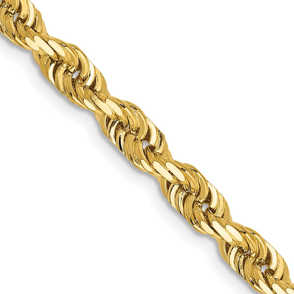 14K 20 Inch Diamond-cut Quadruple Rope Lobster Clasp Chain