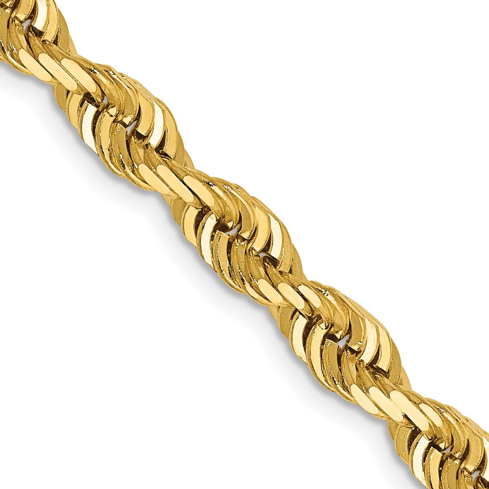 14K 24 Inch Diamond-cut Quadruple Rope Lobster Clasp Chain