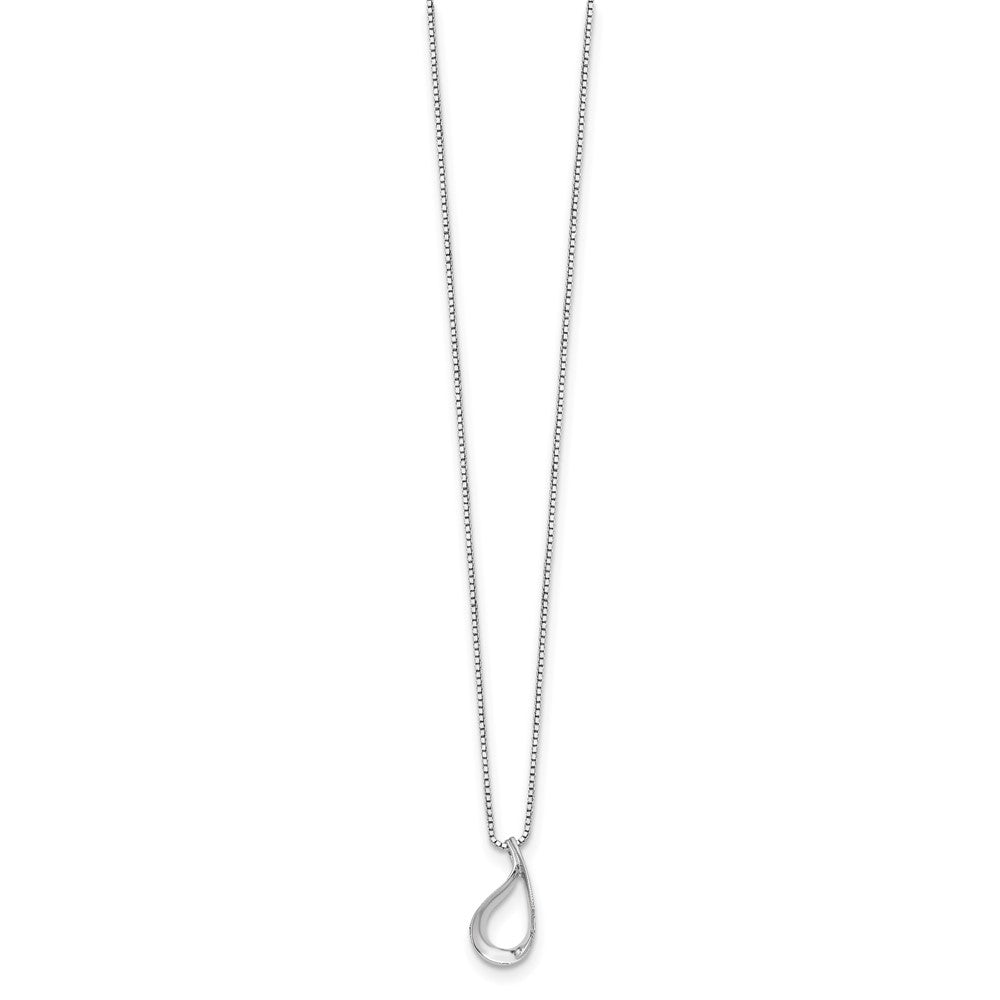 White Ice Sterling Silver Rhodium-plated 18 Inch Diamond Necklace with 2 Inch Extender