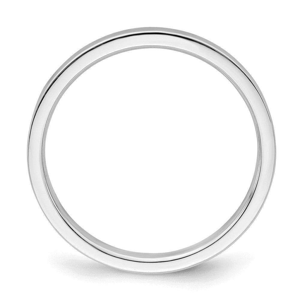 Sterling Silver Rhodium-plated Flat Size 10.5 Band
