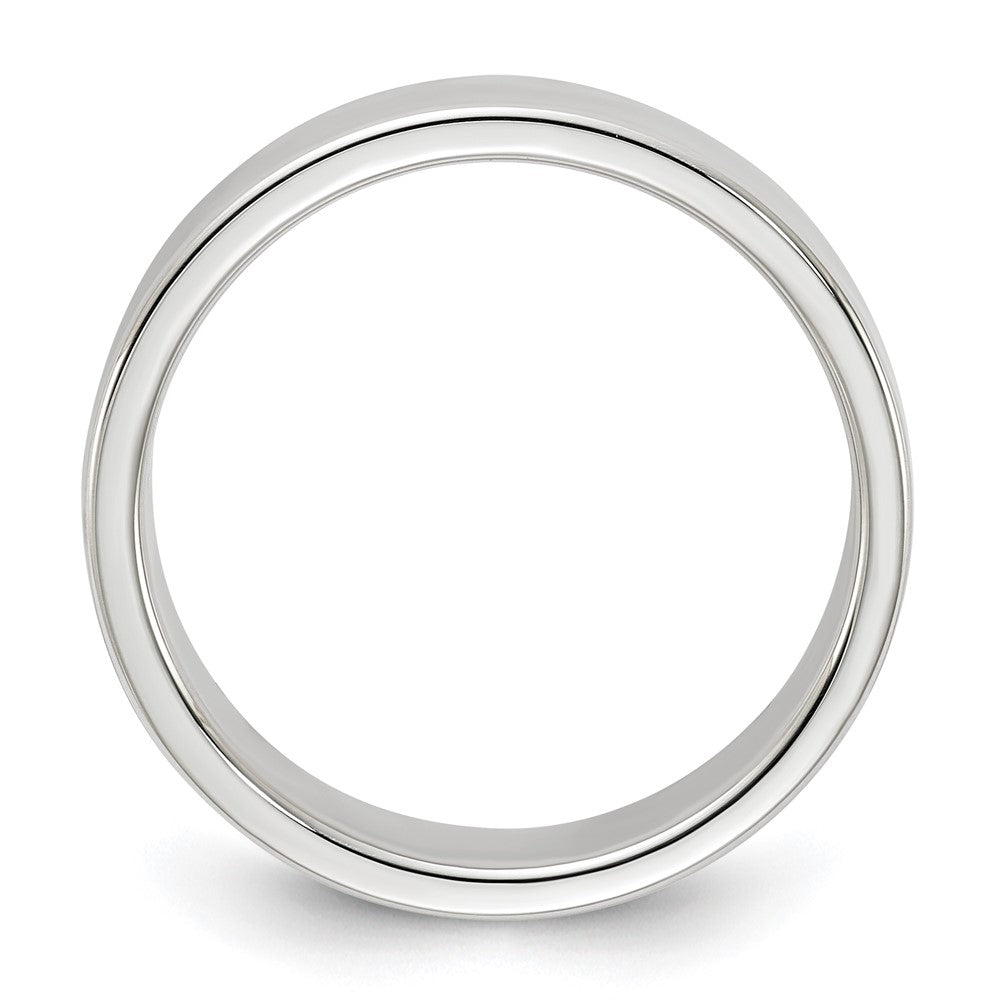 Sterling Silver Rhodium-plated Flat Band