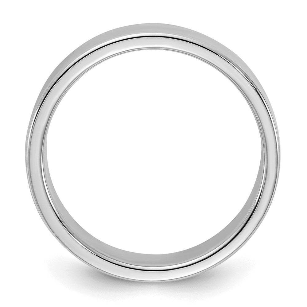 Sterling Silver Rhodium-plated Flat Size 11 Band