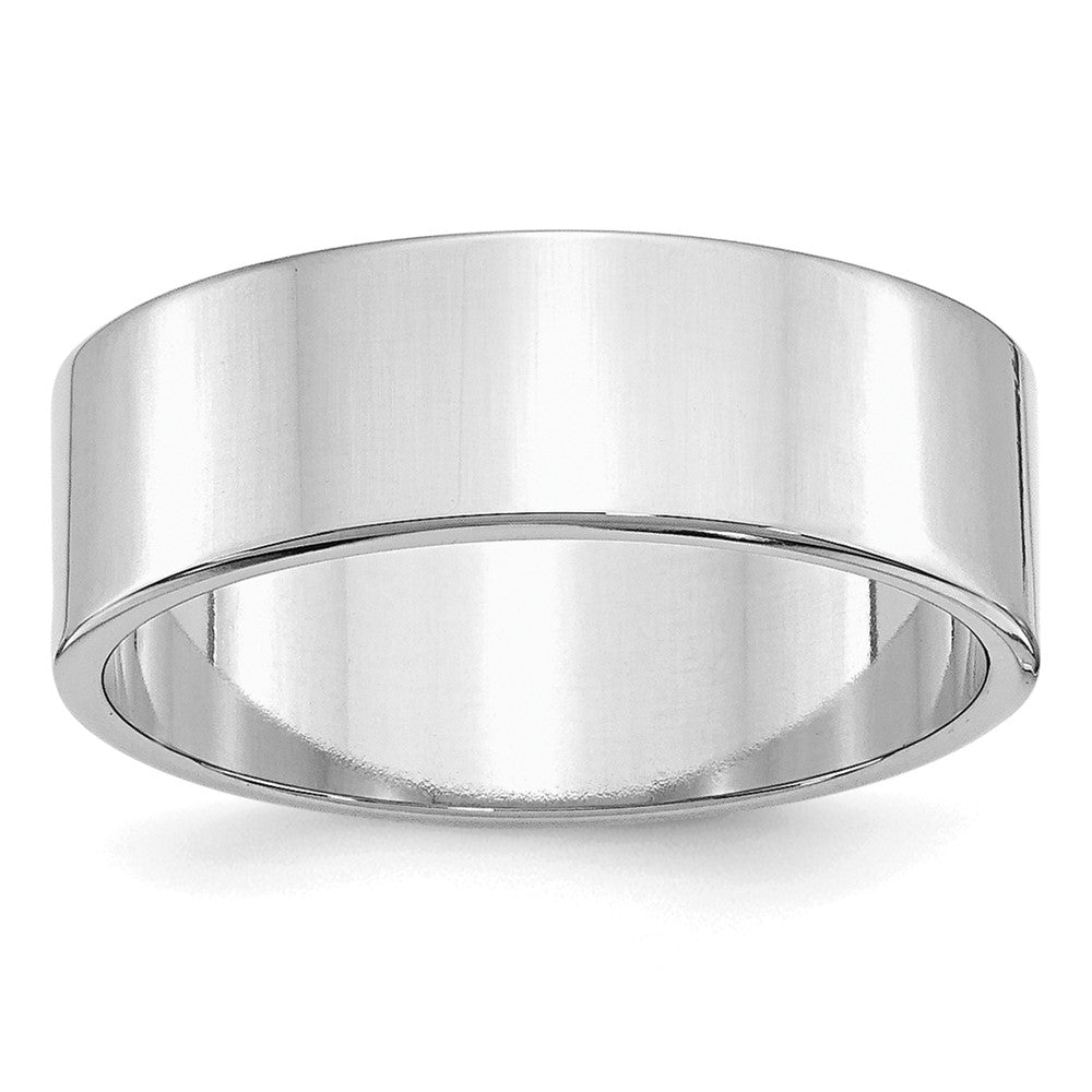 Sterling Silver Rhodium-plated Flat Size 5 Band