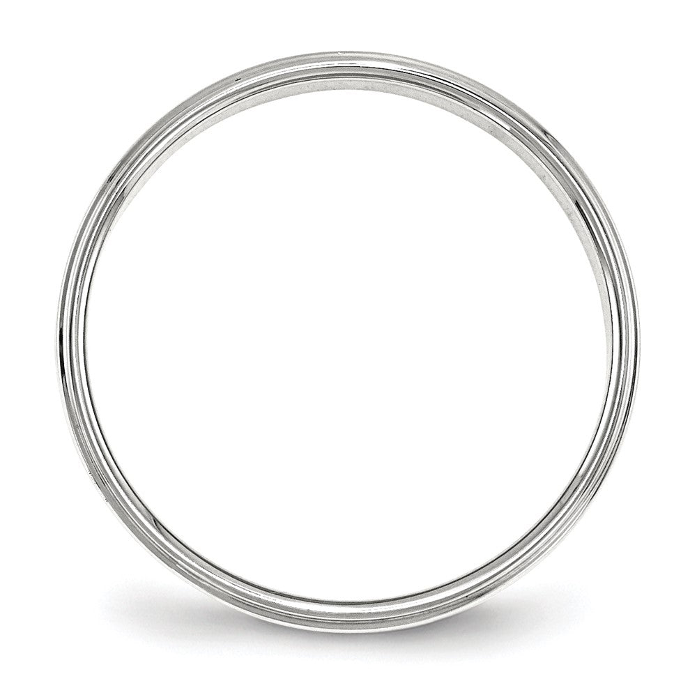 Sterling Silver Flat with Step Edge Size 13.5 Band