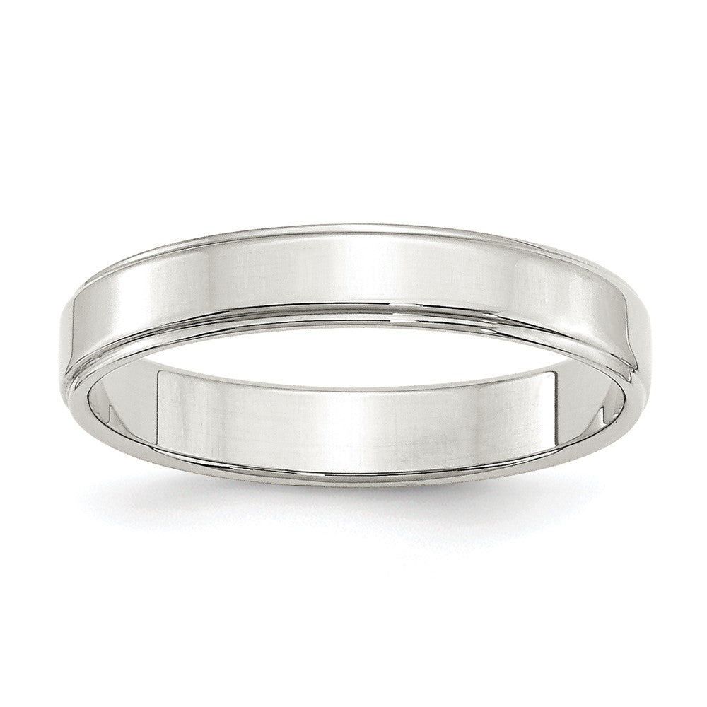 Sterling Silver Flat with Step Edge Size 4 Band