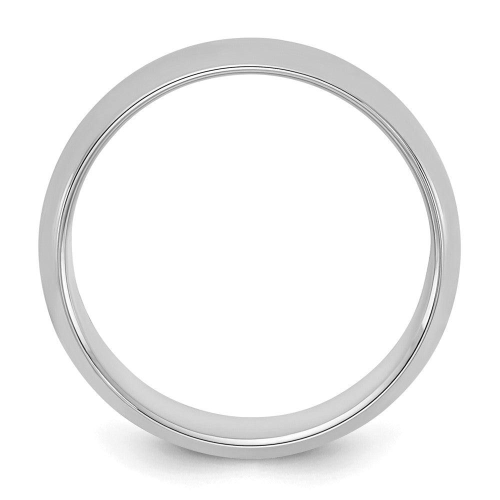 Sterling Silver Rhodium-plated Half-Round Size 11 Band