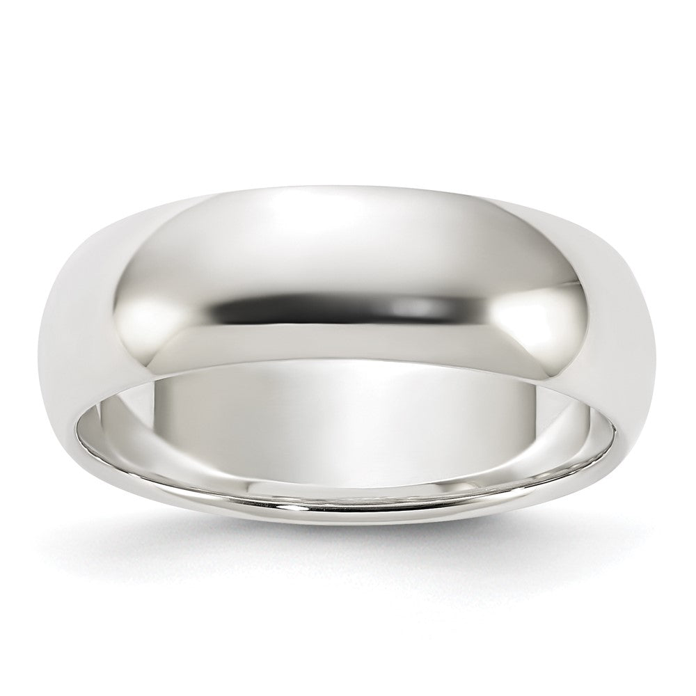 Sterling Silver Half Round Size 8 Band