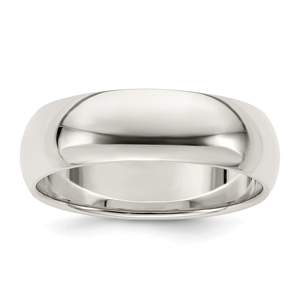 Sterling Silver Half Round Size 8 Band