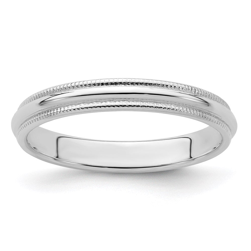 Sterling Silver Half Round Milgrain Size 5.5 Band