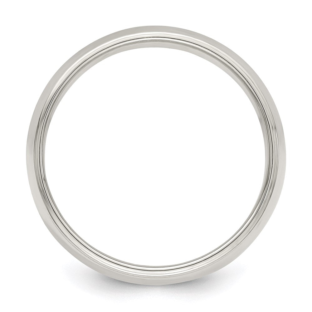 Sterling Silver Half Round Milgrain Size 5.5 Band