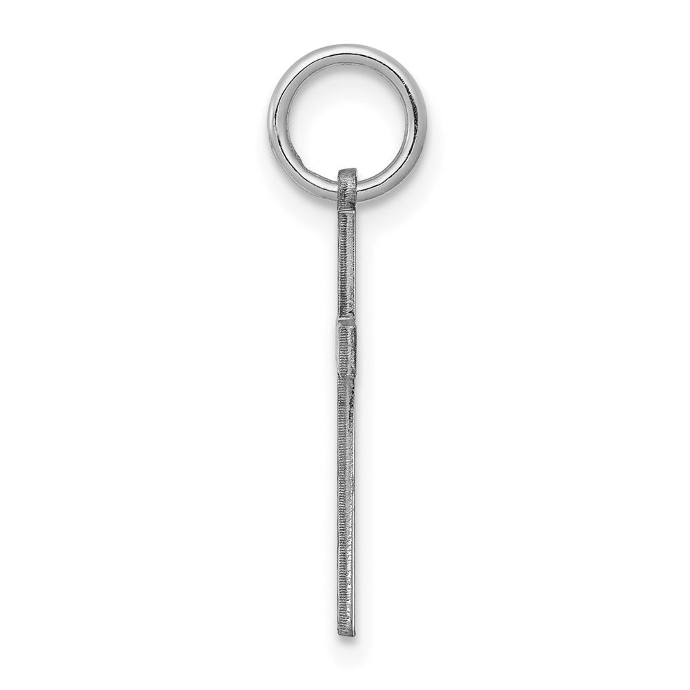Sterling Silver Rhodium-plated Laser Cut Cross Charm