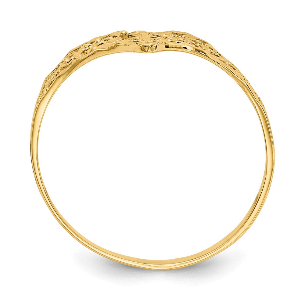 14K Diamond-cut Filigree Ring